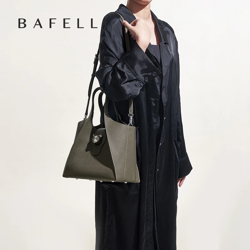BAFELLI Genuine Leather Tote — Versatile, Timeless Design for Every Occasion