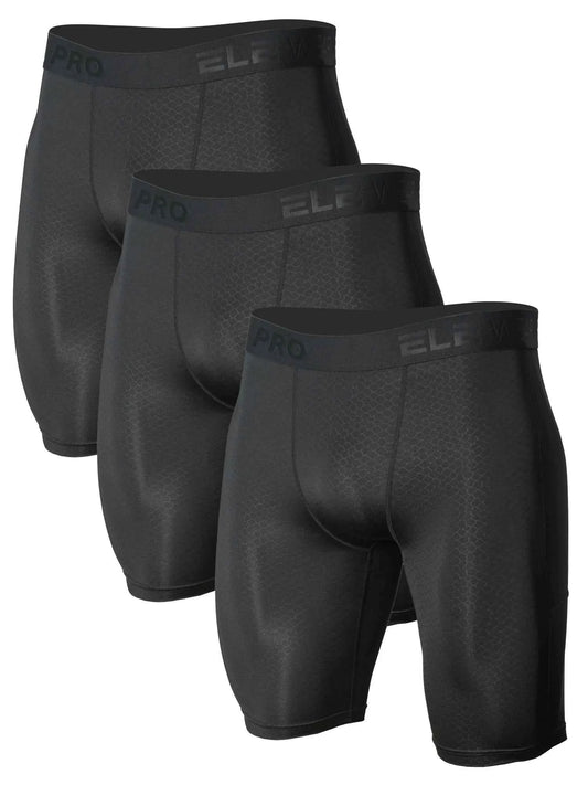 3pcs Men's Sports Underwear with Pockets - Running Fitness, Snake Pattern Embossed, Moisture Wicking Quick Drying
