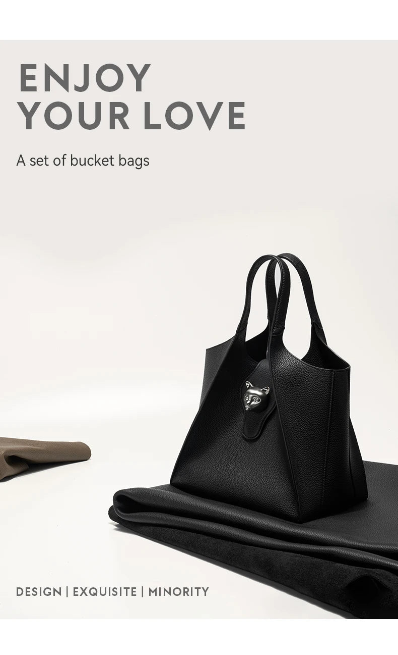 BAFELLI Genuine Leather Tote — Versatile, Timeless Design for Every Occasion