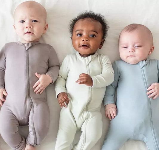 Kids Tales Quiet Days Bamboo-Blend Zip Baby Romper