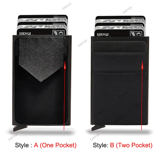 Multi Bank Credit Card Holder Men's Wallet RFID Business Anti-theft Slim Thin Wallet Men Money Card Bag Male Purses Walet Fo Men