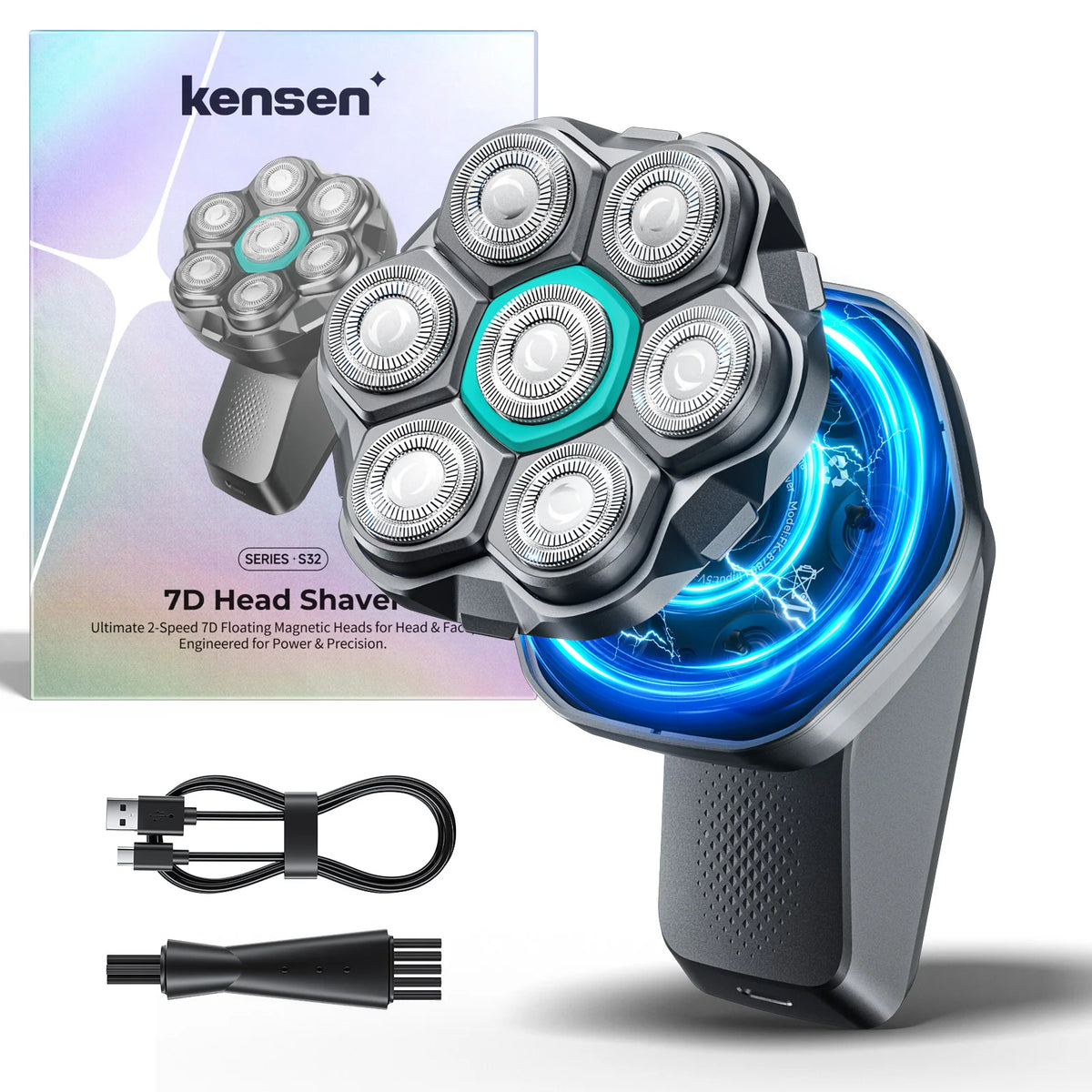 Kensen S32 electric hair crimper by ShopHub NZ with textured ceramic plates for creating crimped hairstyle.