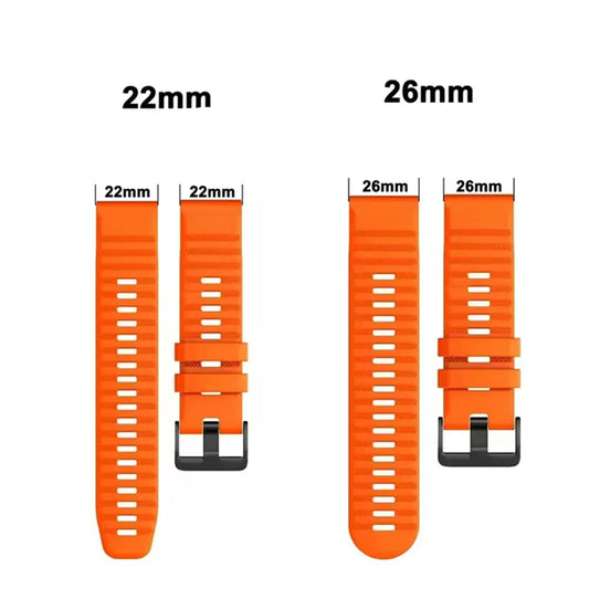 Quickfit Silicone Strap for the Garmin Watch Series (available of various range of models and 46 colours) Habicare