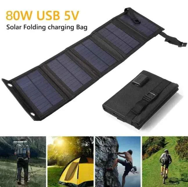 Foldable Solar Panel for Outdoor Travel - Portable Power Charger