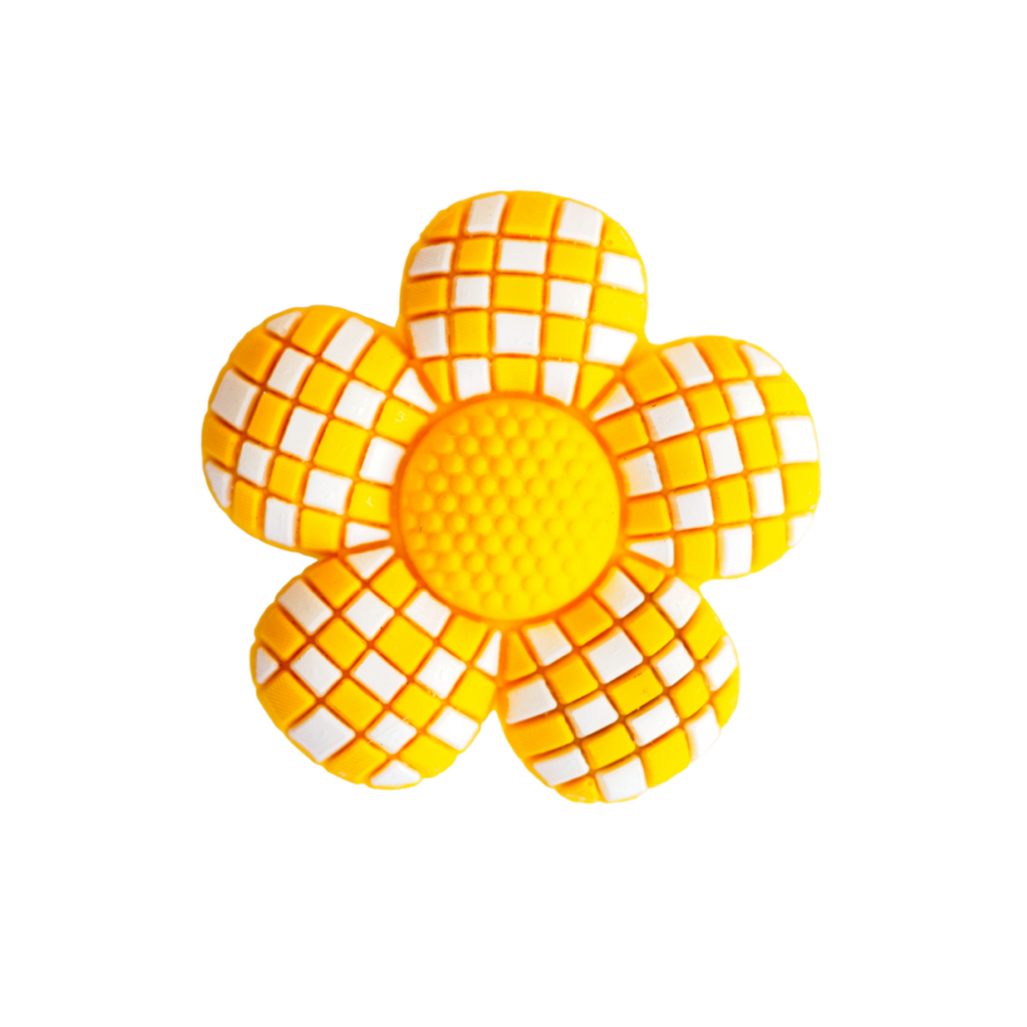 Checked Yellow Flower Charm Walkieez