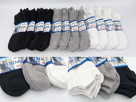 (36 Pairs) MIX colour Thin Ankle Socks M7-11/ W9-13 dealonline.co.nz