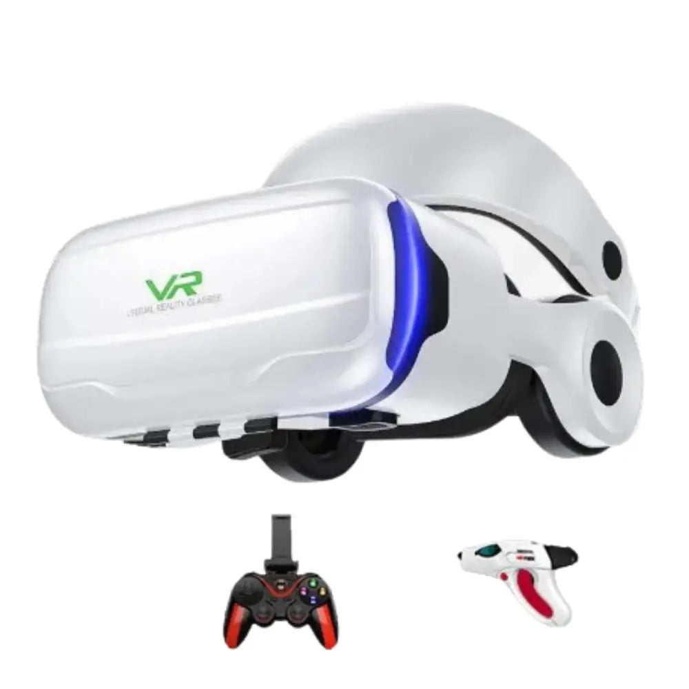 Habicare 9eight5 all-in-one VR glasses 3D gaming headset with adjustable straps and immersive display for virtual reality gaming.