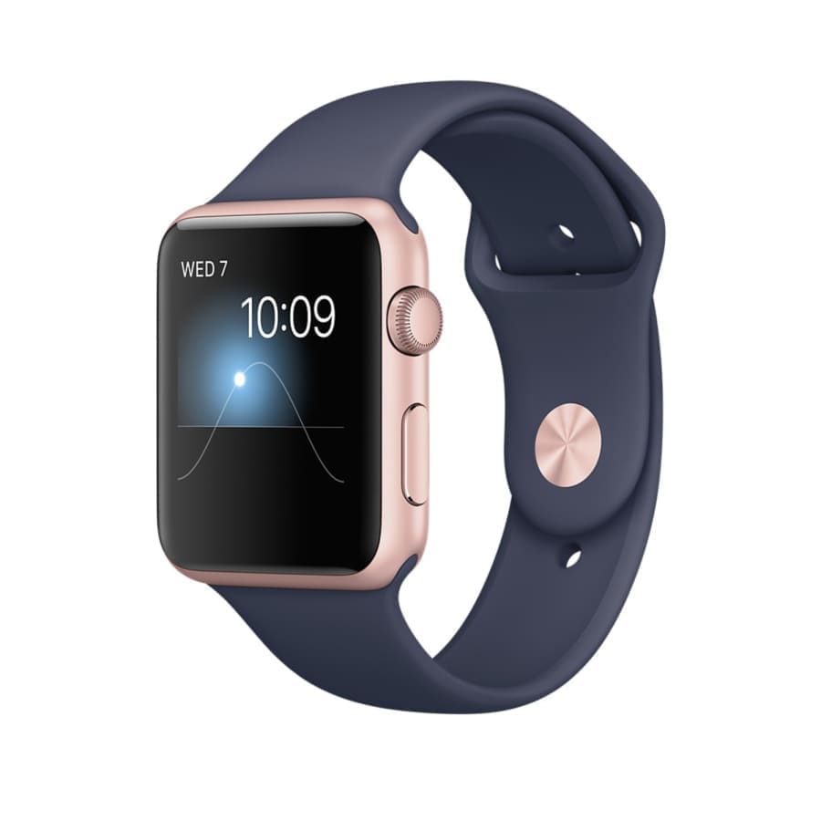 Hydrogel screen protectors for 1st gen Apple Watch 42mm, pack of 6, showing transparent protectors fitting the watch face