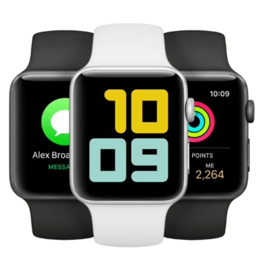 Hydrogel screen protectors for Apple Watch Series 3 38mm, pack of 6, showing clear, flexible protection for the watch display.