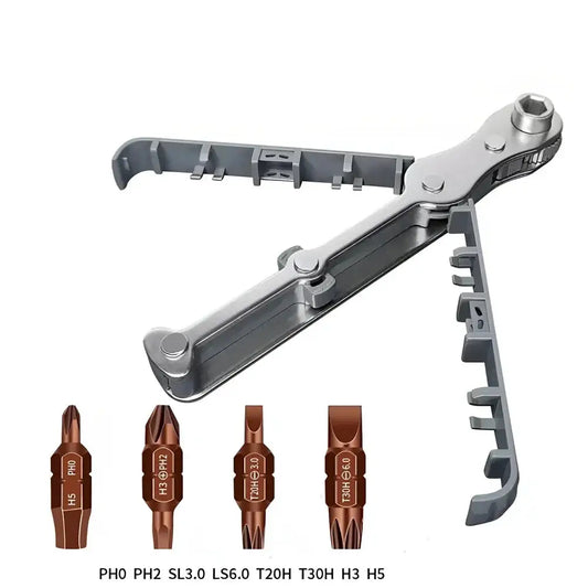 Bidirectional Right-Angle Ratchet Screwdriver Set Habicare