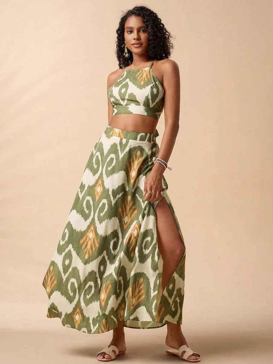 Bold Print Two-Piece Outfit Set