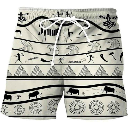 Retro Striped Shorts: Classic Men's Vintage Fashion