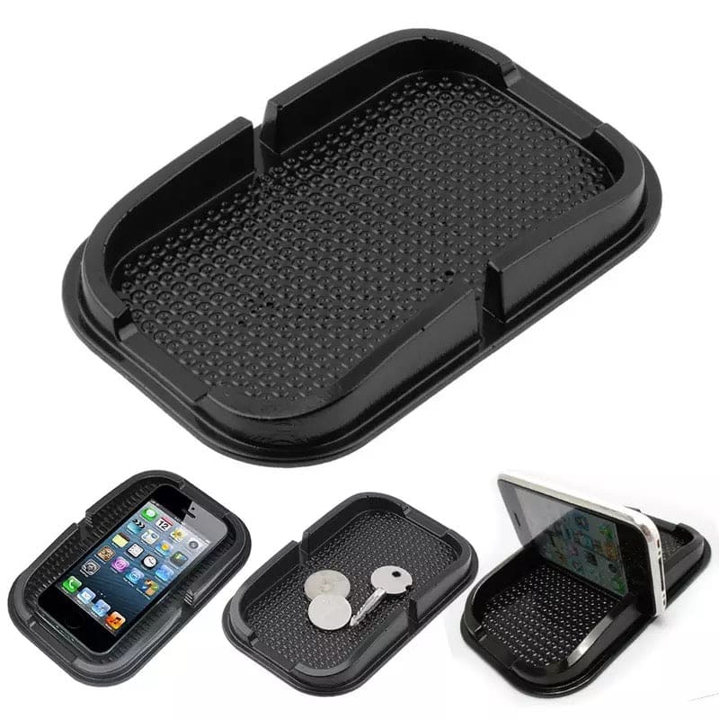 9eight5 car dashboard anti-slip phone holder securely grips your device on vehicle surfaces, preventing slips and falls.