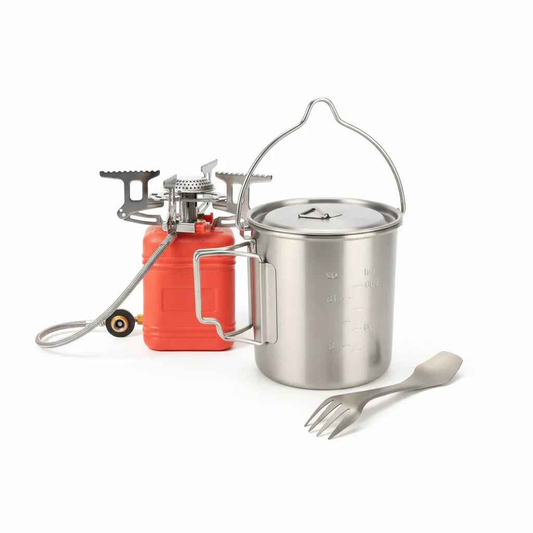 Complete Camp Kitchen Bundle - NZ Stock | Pot + Burner + Titanium Utensil