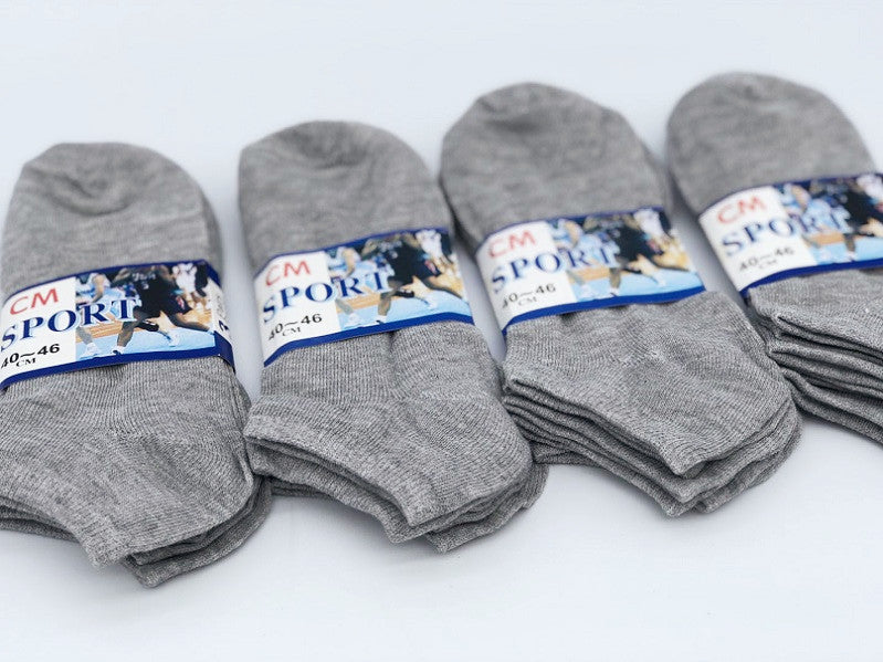 (60 Pairs) Thin Ankle Socks - GREY - M7-11/ W8-12 dealonline.co.nz