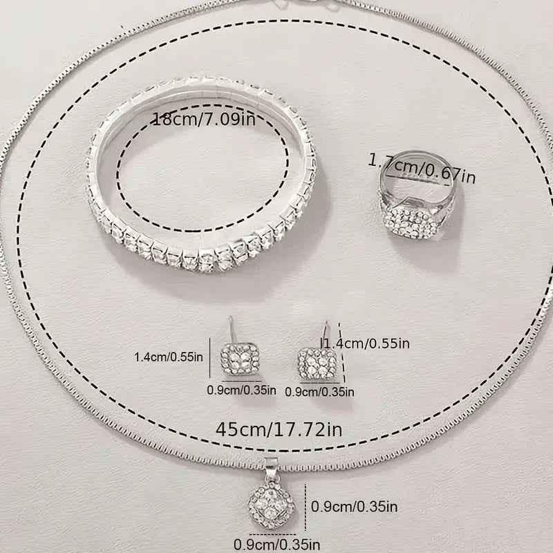 Luxury Women's Diamond Watch Set with Roman Numerals