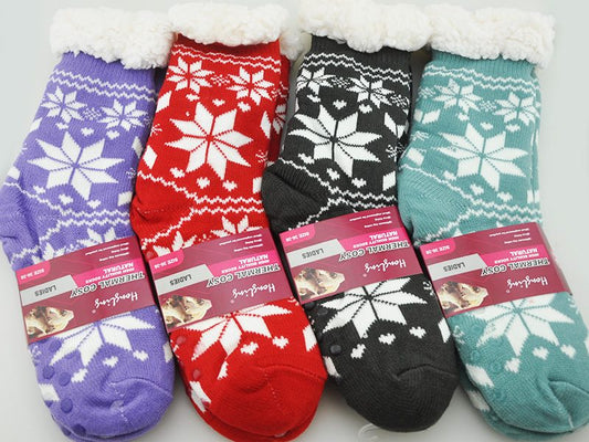 (4 Pairs) LADIES THERMAL COSY SOCKS 4.7 TOG RATING dealonline.co.nz