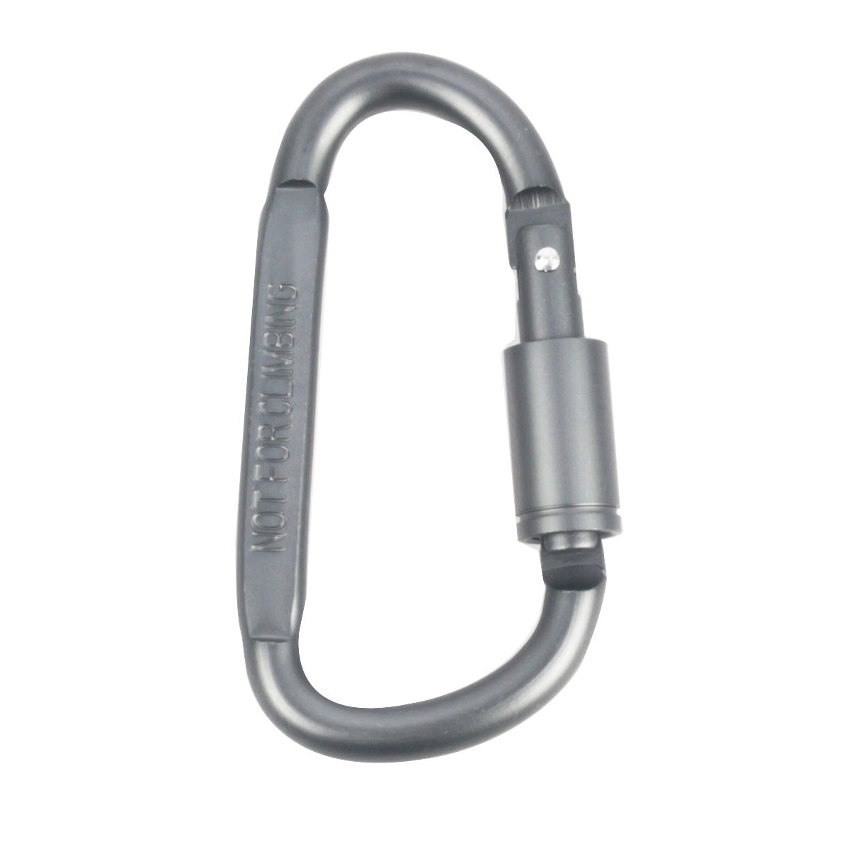Heavy-duty D-shaped aluminium carabiner hooks from ECOTREK, durable accessories for securing gear or keychains.