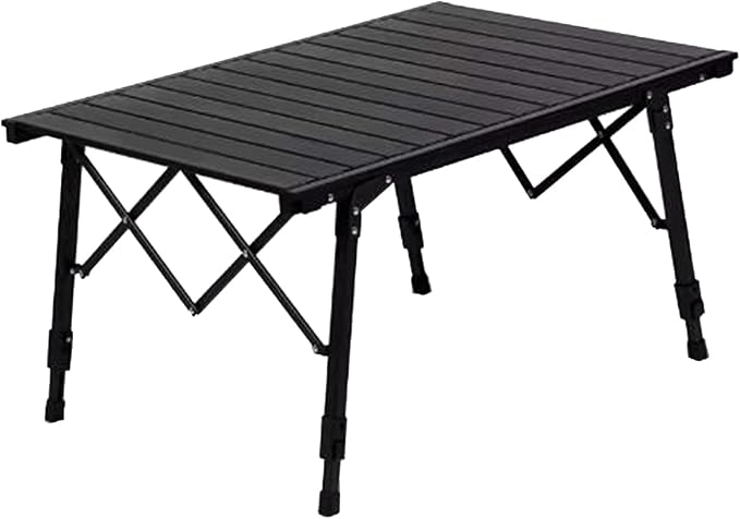 ECOTREK aluminium height-adjustable camping table with 89cm height, portable outdoor table suitable for outdoor activities and camping.