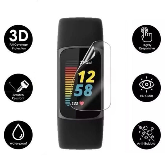 Hydrogel Screen Protectors for Fitbit Charge 6 (Pack of 5) Habicare