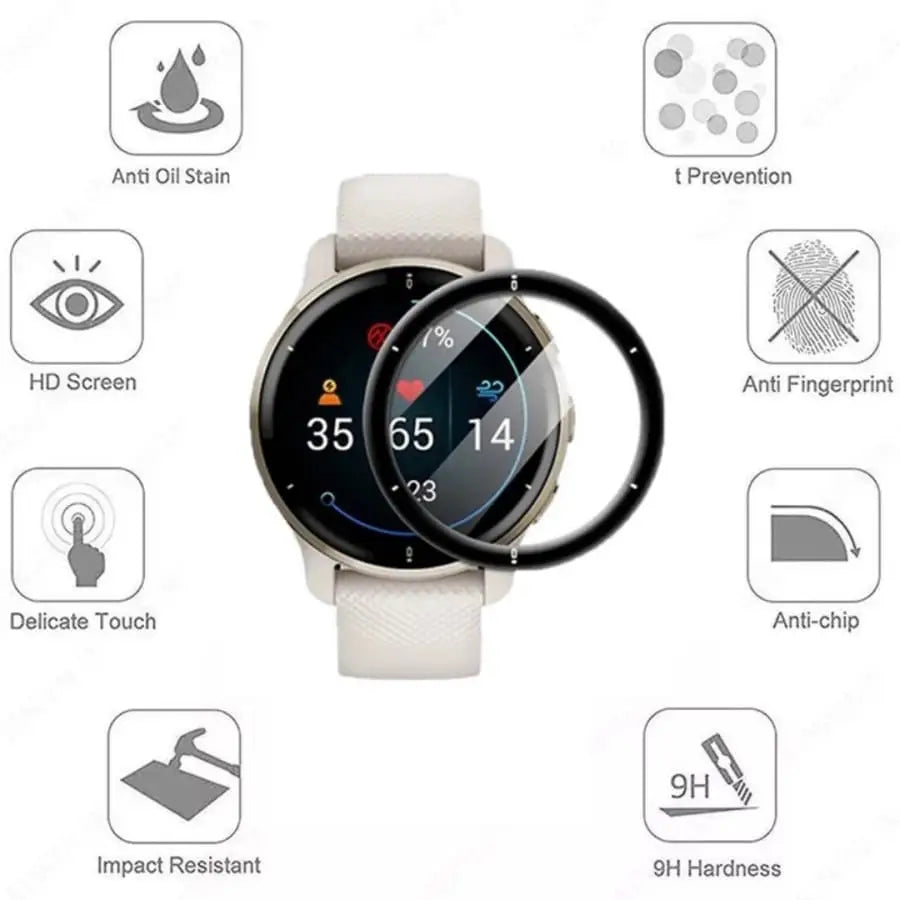 Screen Protectors for Garmin Venu 2 Plus (Pack of 5) Habicare
