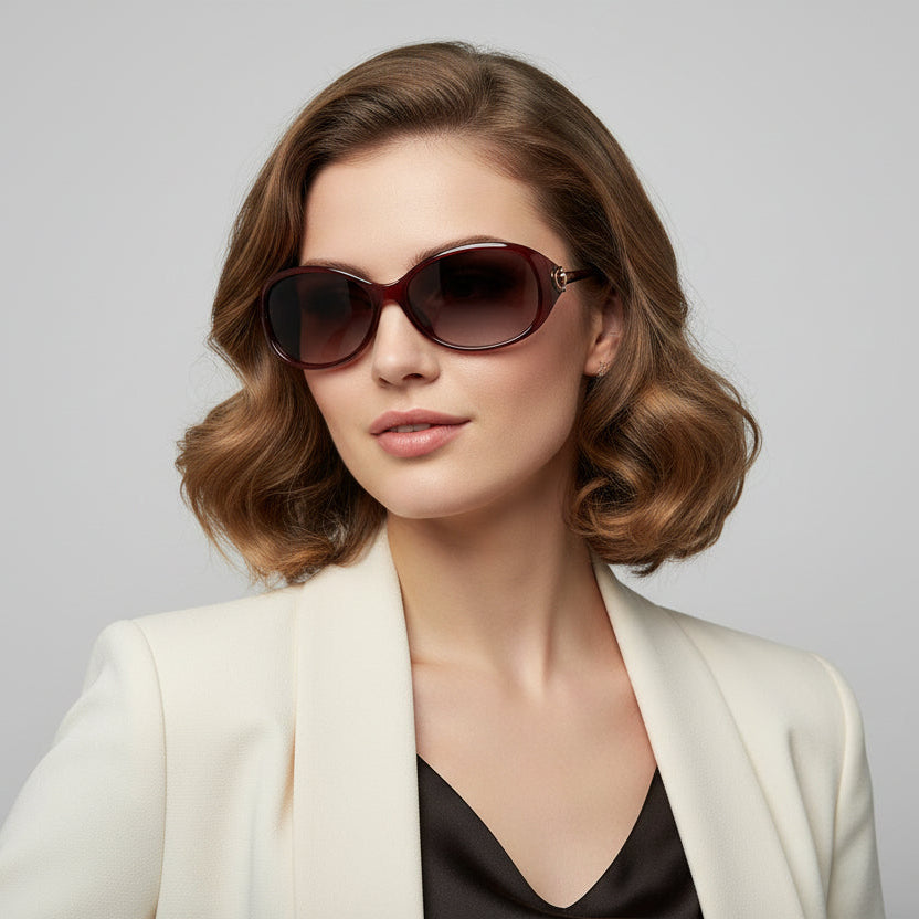 Polarized Gradient Lens Sunglasses 2515C6 RED dealonline.co.nz