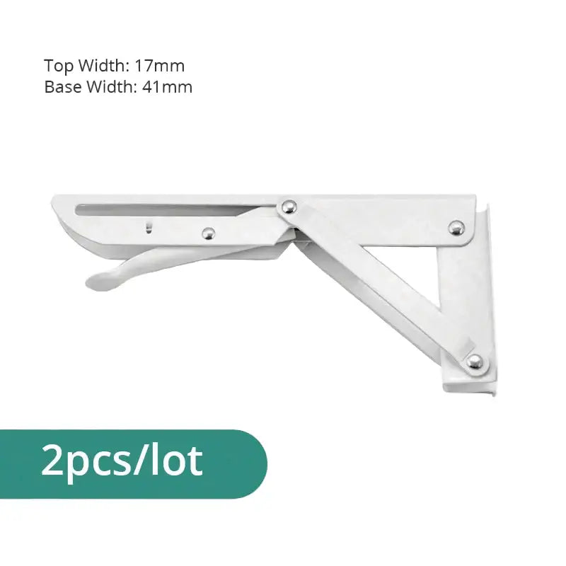 Heavy Duty Folding Shelf Brackets for RV and Caravan tables, HBC brand, 2-pack, sturdy metal support brackets for portable table setup.
