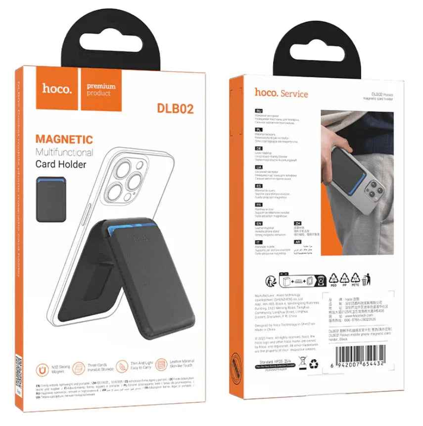 hoco Leather Magnetic Multifunctional Card Holder – DLB02