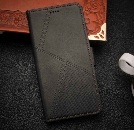 iPhone 17 Flip Wallet Case Cowhide Dot Pattern