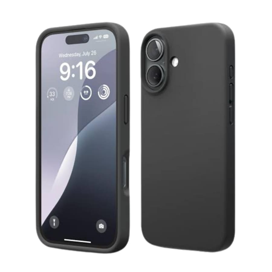 Silicone Case for iPhone 16 (6.1”) (Black) 9eight5