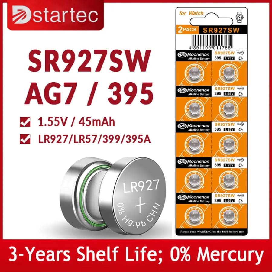 399 / 395 / SR927SW Watch Batteries for Koonenda (10 Pack) That Watch Shop