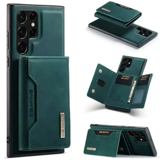 M2 Leather Case for Samsung (Green with wallet) Habicare
