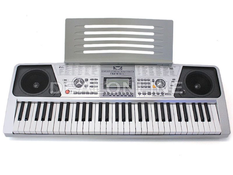 Dealonlinenz 61-key electronic keyboard piano with multi-functional features, shown with control panel and keys in close-up image.
