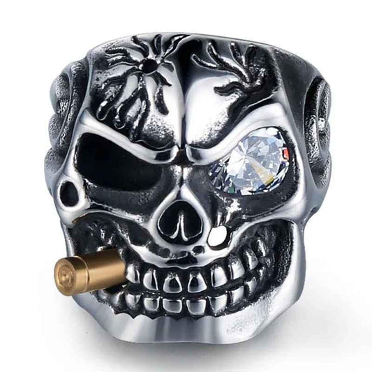 Custom Men's Stainless Steel Skull Ring - Buy 1 Get 1 FREE $00.00