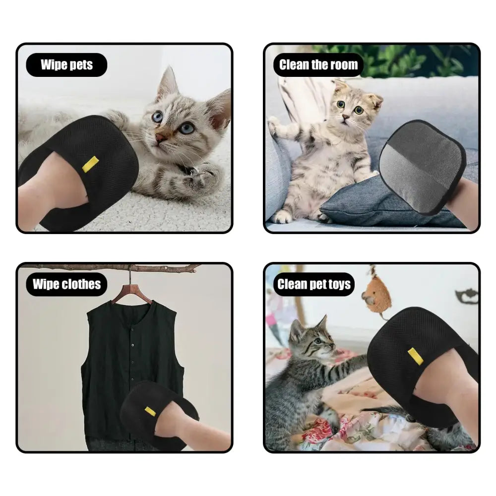 Pet Hair Removal Gloves – Reusable Double-Sided Habicare