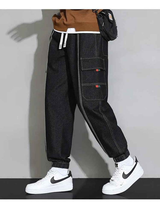 Retro Men's Utility Denim Pants