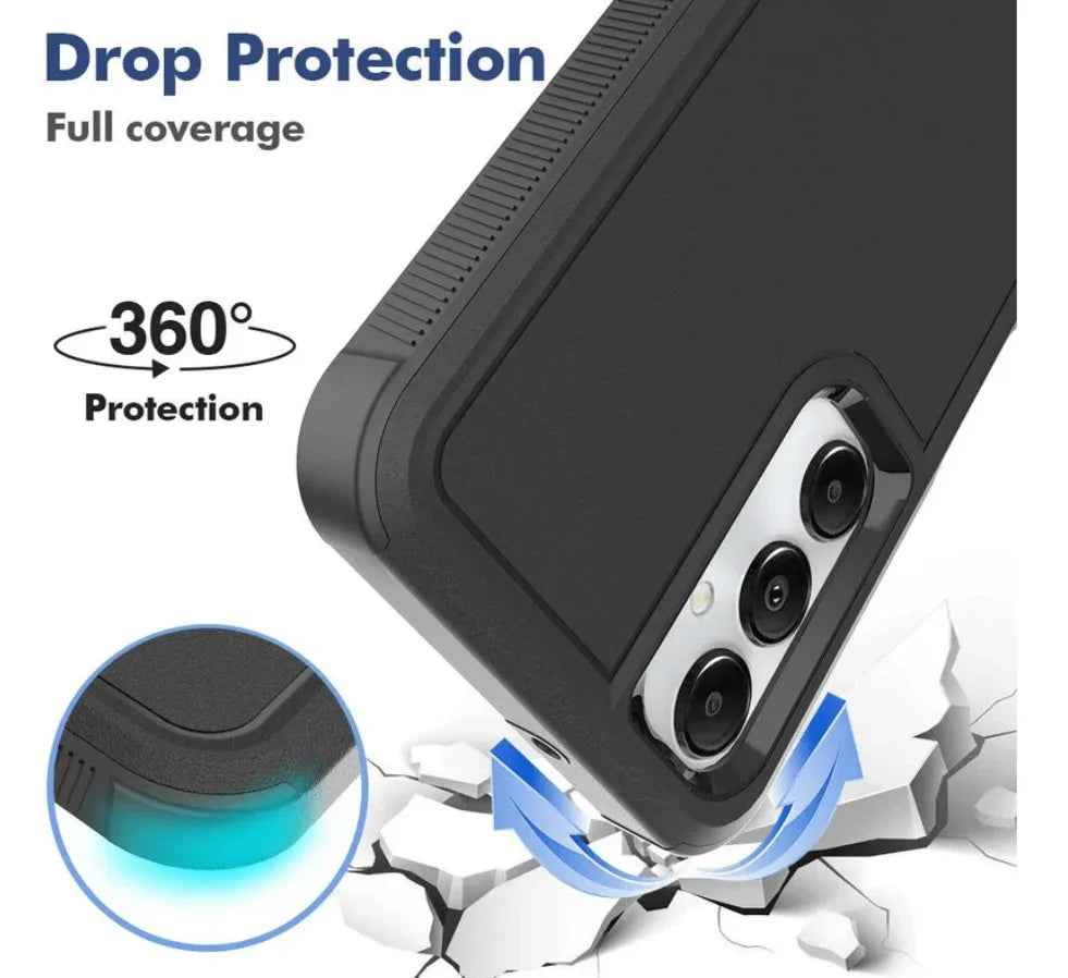 Samsung Galaxy A05 Dual Layer Armor Hard Case – Black