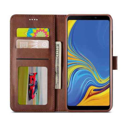 Leather Wallet Case for Samsung Galaxy A21s (Brown) 9eight5