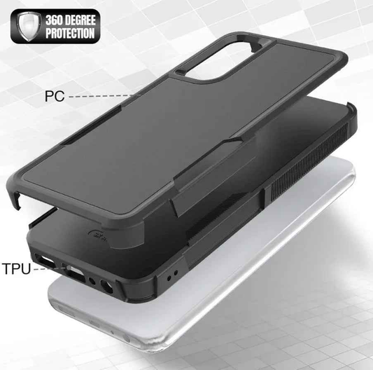 Samsung Galaxy S20 FE Dual Layer Armor Hard Case – Black
