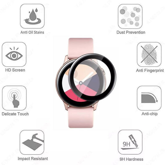 Samsung Galaxy Watch Active 2 40mm screen protector by That Watch Shop, showing clear protective film on smartwatch display