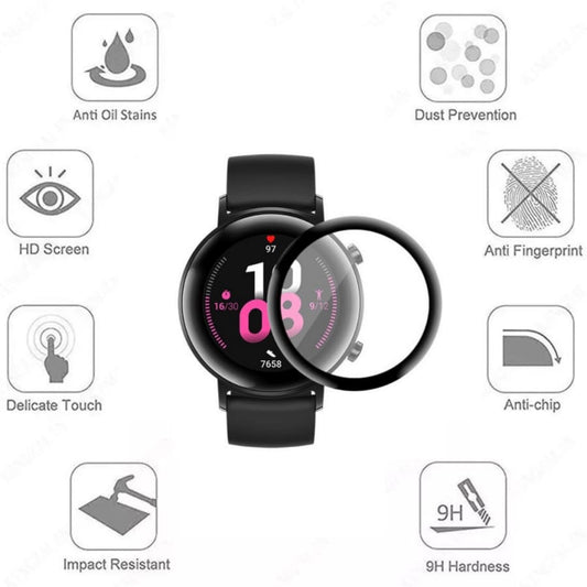 Samsung Galaxy Watch Active 2 44mm screen protector by That Watch Shop, showing a clear protective film over the watch face.