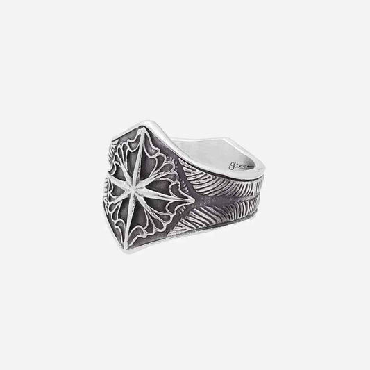 Stainless Steel Compass Ring