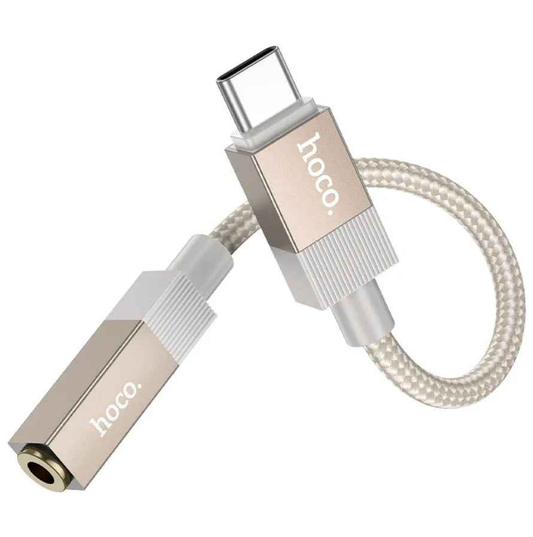 Techplus UPA32C Type C to 3.5mm audio adapter showing the compact black adapter connected to a device