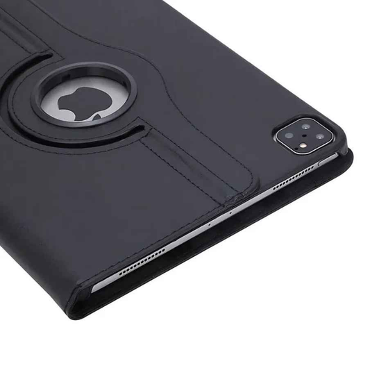 Techplus 13" iPad Pro 2024 360° rotating smart case with flip stand and protective cover for handheld device accessories.