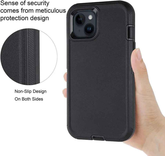 TechPlus iPhone 14 heavy-duty shockproof mobile phone case showing rugged design and durable materials for added protection.