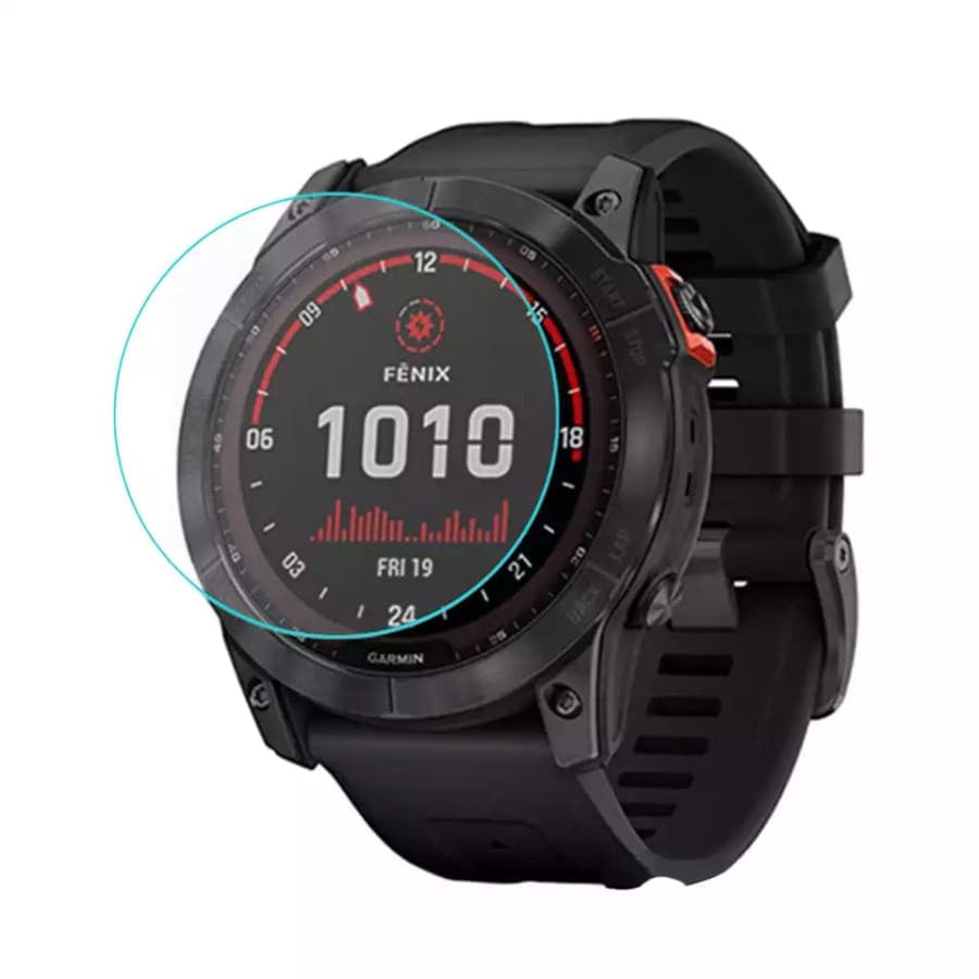 Garmin fenix 6X/6X Pro series watch screen protector from That Watch Shop, clear protective film for watch screen.