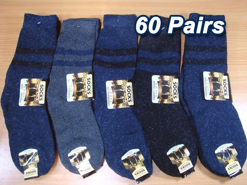 (60 Pairs) Men's Thermal/Work Socks dealonline.co.nz