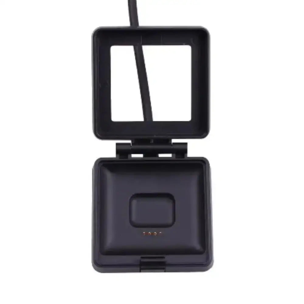 Habicare TWS USB charger cable for Fitbit Blaze smartwatch, shown connected for charging or data transfer.