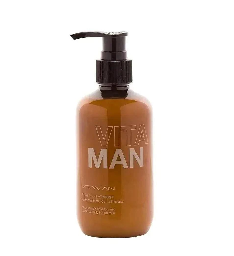 VITAMAN Australia scalp treatment bottle for hair, 250ml, with a sleek design and natural ingredients visible in the image.