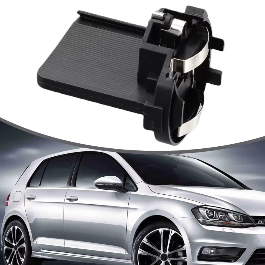 Pair of 9eight5 VW H7 headlight bulb sockets for vehicle lighting, shown in black plastic with wiring connectors.